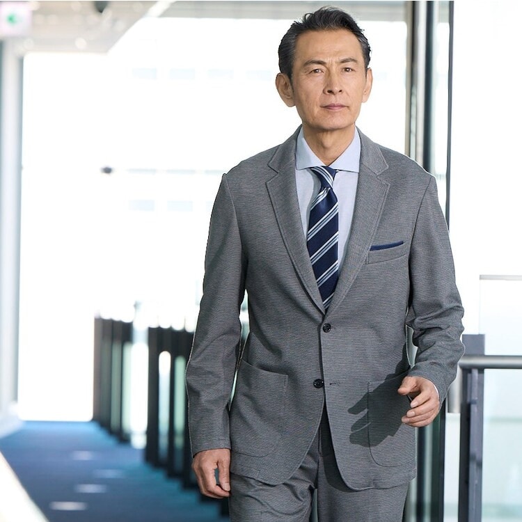 パジャマスーツ】ジャガードジャージージャケット グレー セットアップ