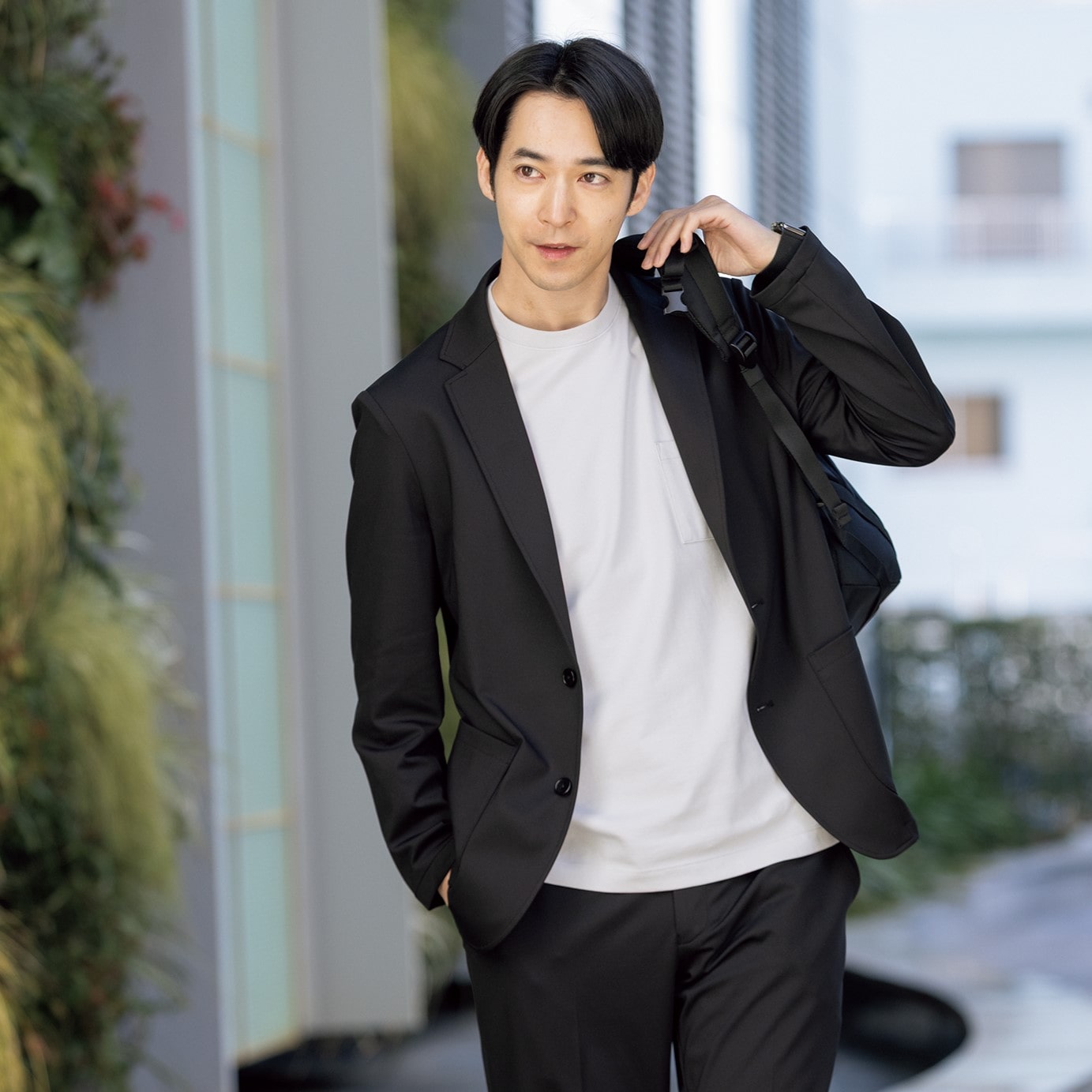 パジャマスーツ】スタンダードジャケット 黒 セットアップ着用可【AOKI