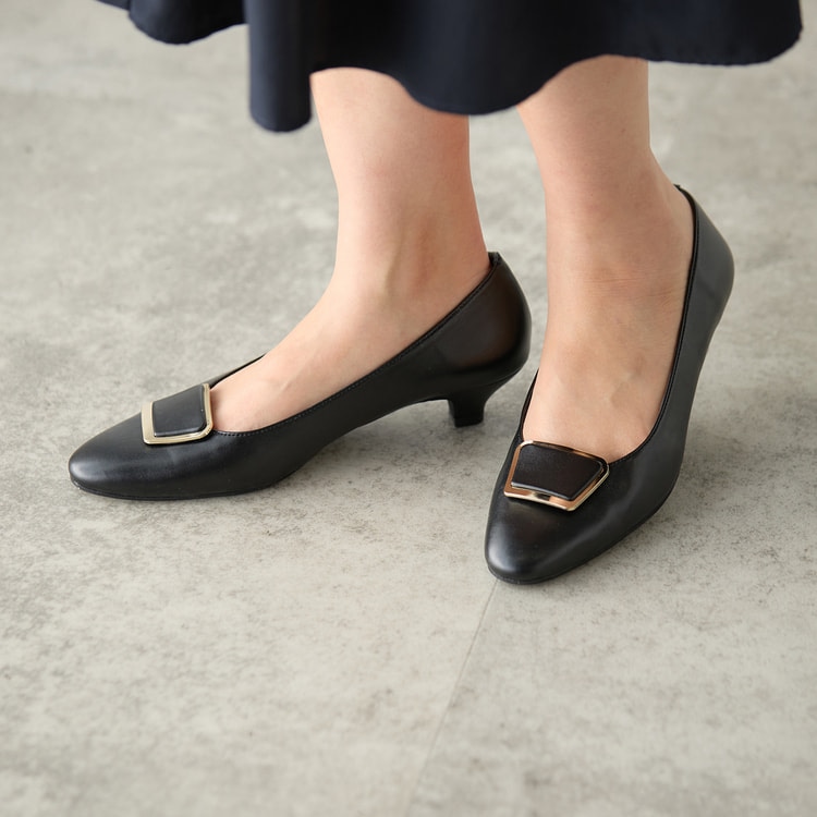 アウトレット】3.5cmヒール モチーフ金具取り外しパンプス【AOKI公式通販】