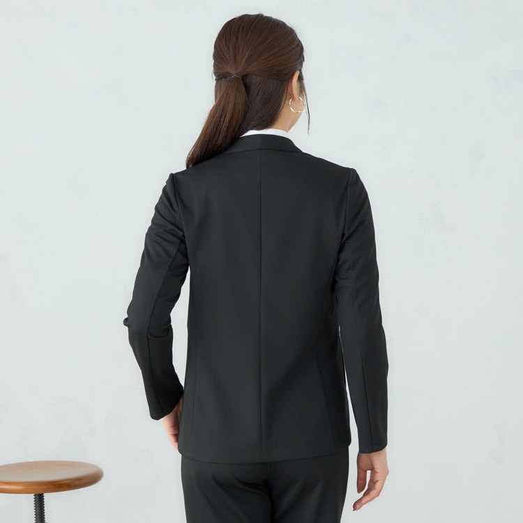 パジャマスーツ】 接触冷感 ナイロンポンチジャージ ノーカラー