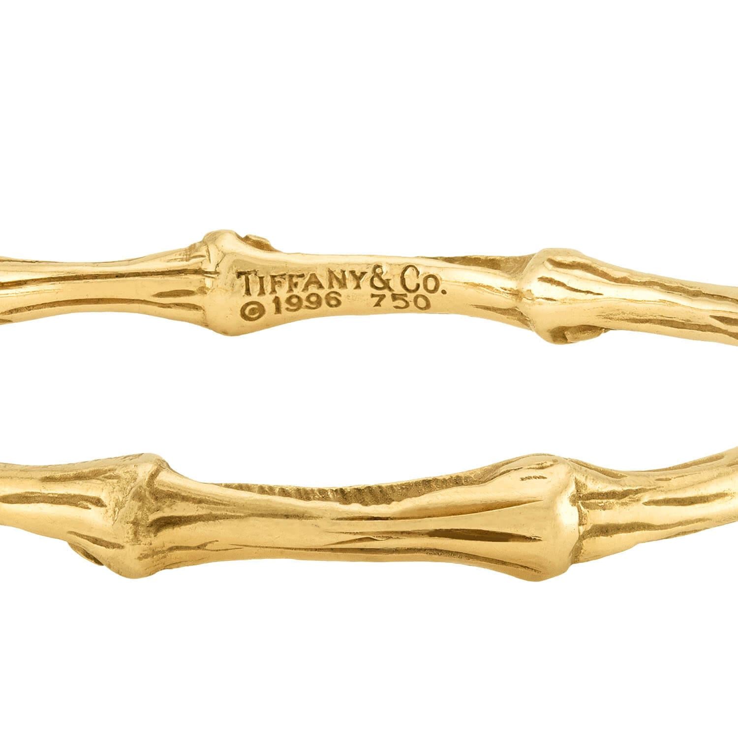 TIFFANY & CO. Estate 18k Bamboo Bangle