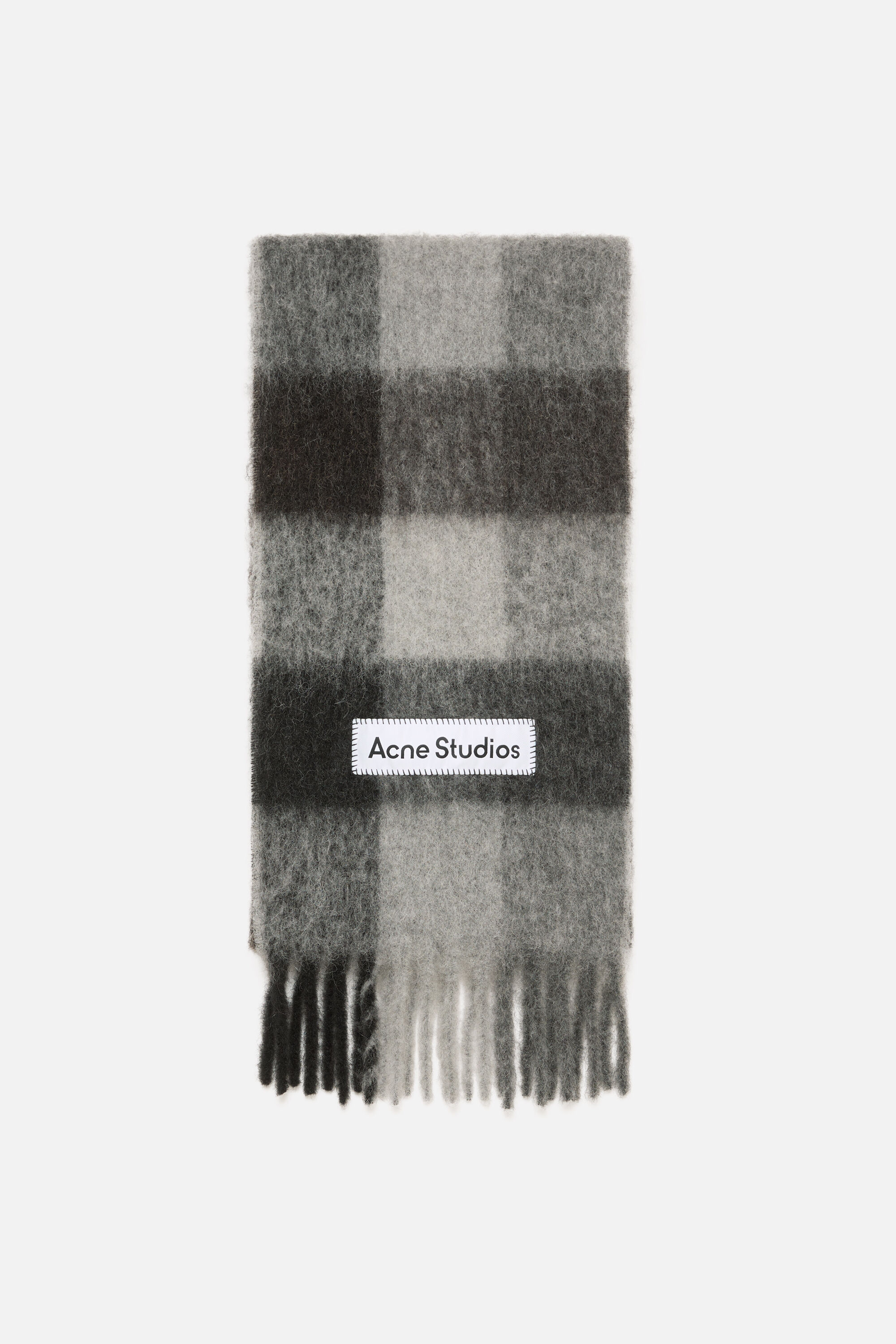 Acne Studios - Mohair checked scarf - Dark Black/Grey/Dark Grey