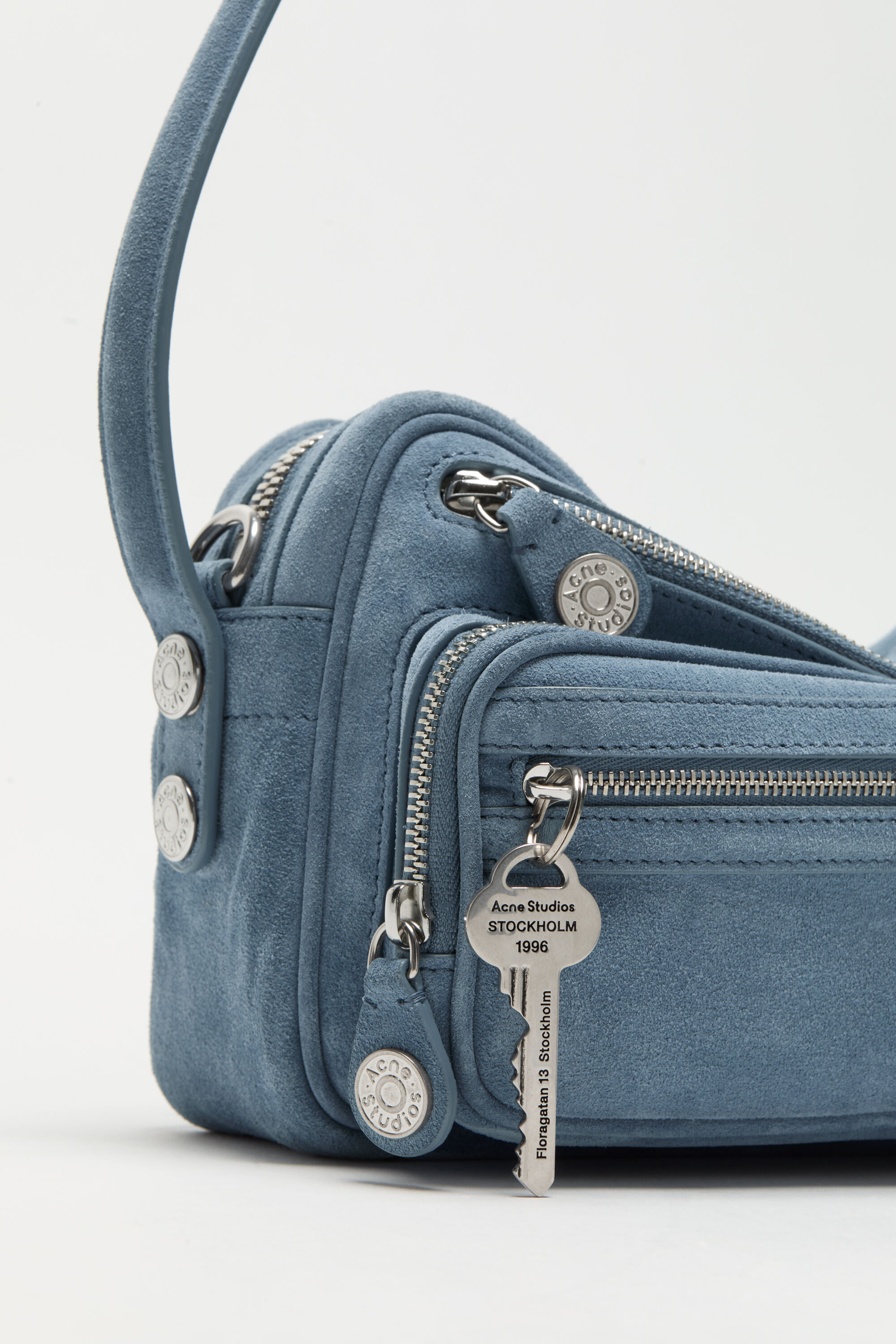 Acne Studios - Camero Party Suede Bag - Denim Blue