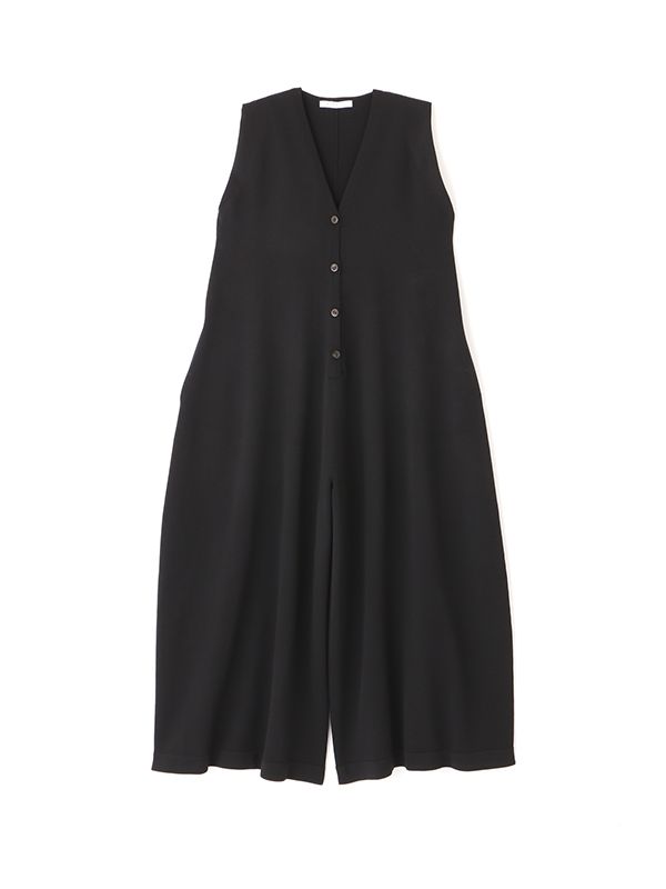 ETRE TOKYO - フロントボタンニットオールインワン - BLACK | ADDICT