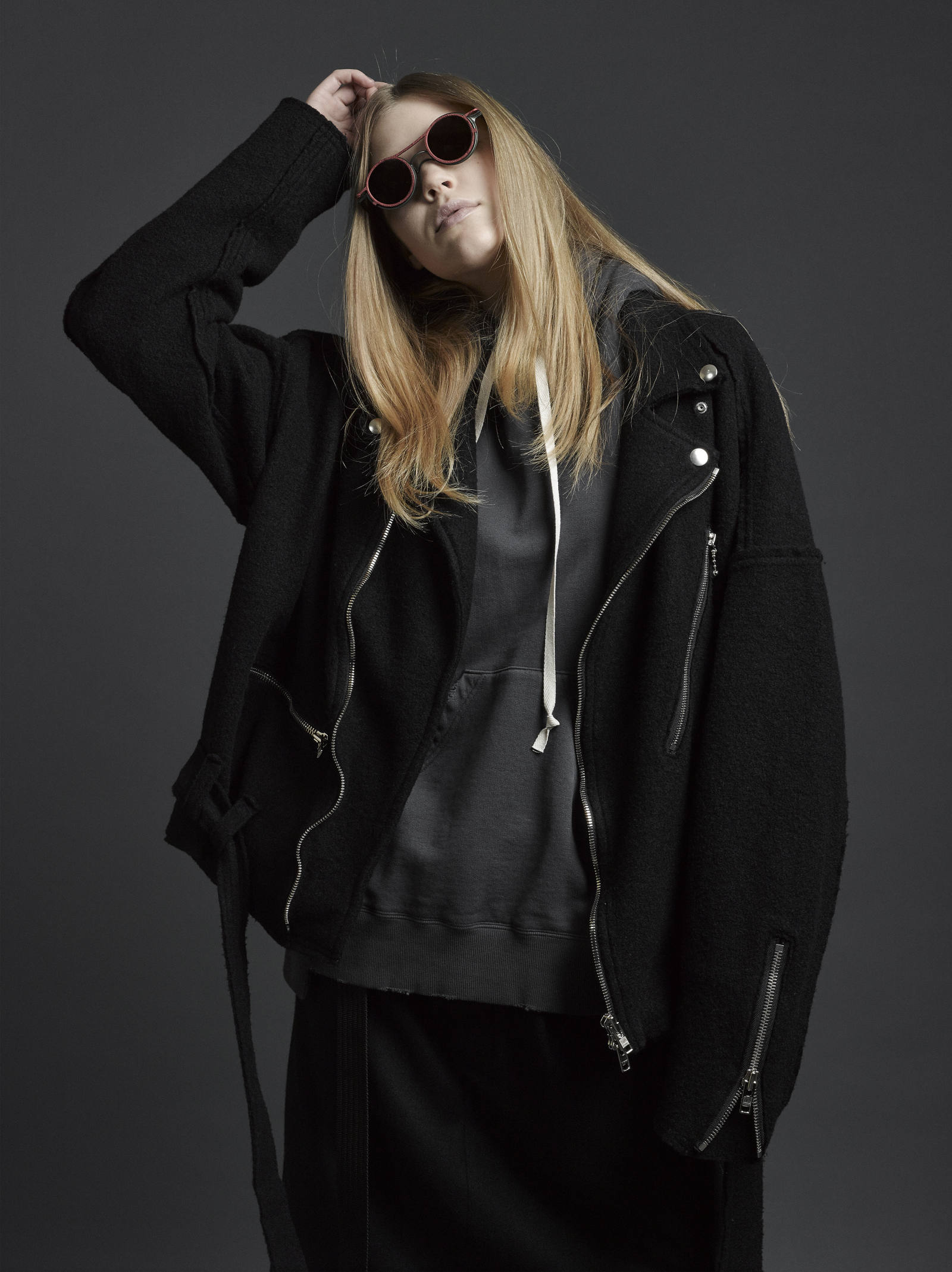 The Viridi-anne - 縮絨ワイドライダースジャケット | ADDICT WEB SHOP