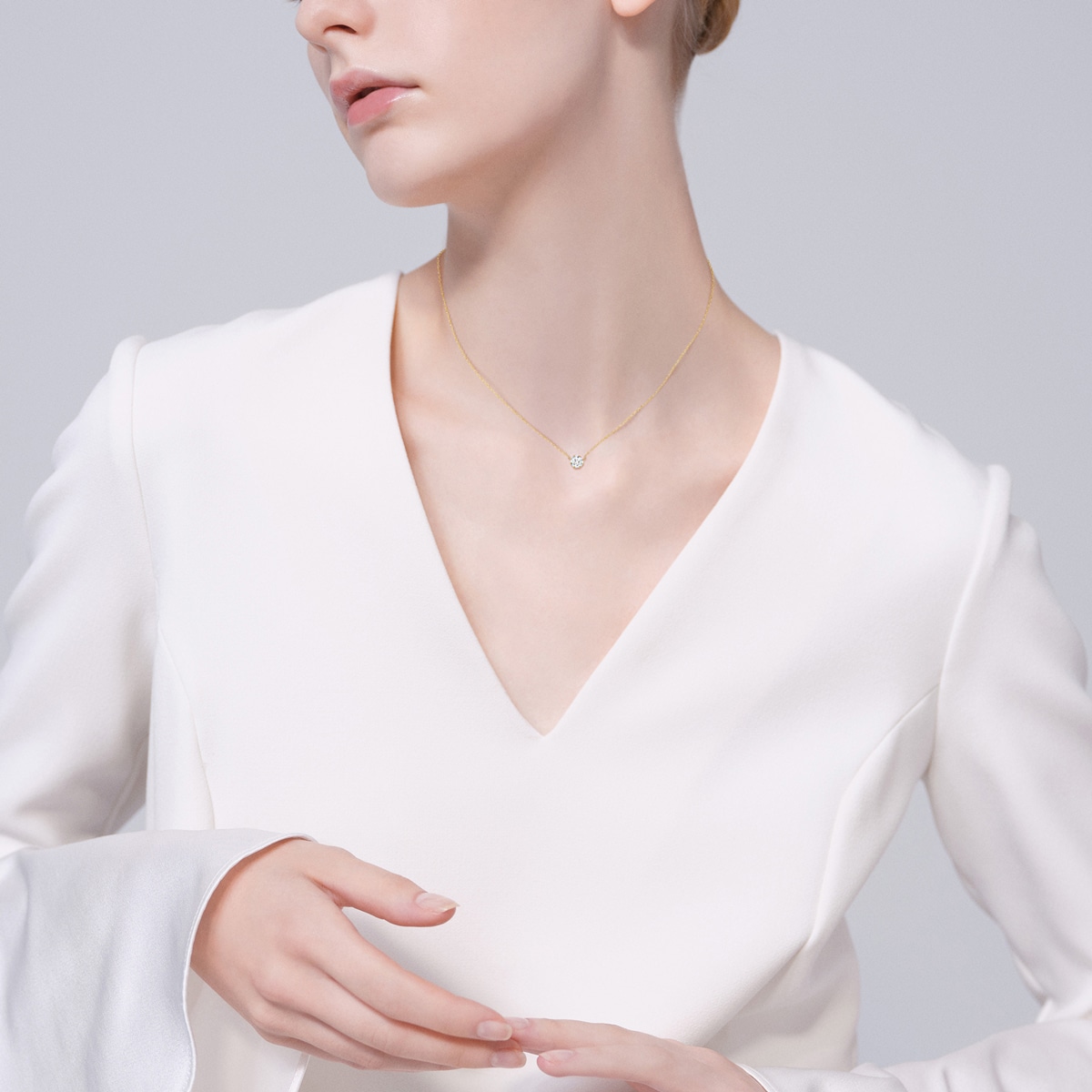 ソルティアラウンド（0.15カラット） ネックレス | AHKAH / アーカー