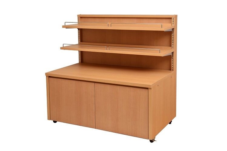 SKT8- 対面移動式販売棚 : 木製什器・木製陳列棚専門のリタナアイチ