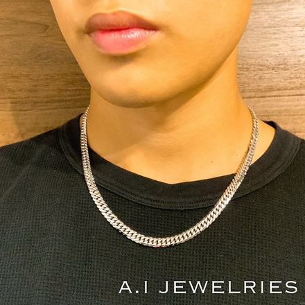 プラチナ850 喜平 6面カット ダブル ネックレス 80グラム 50センチ