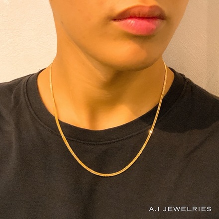 k18 18金 12面カット トリプル 10g 50センチ ネックレス メンズ/ k18