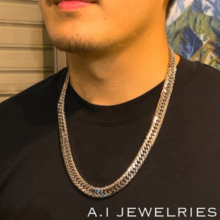 プラチナ850 喜平 8面カット トリプル ネックレス 300g 63cm / Pt850