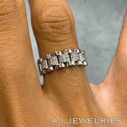 プラチナ900 ダイヤモンド デザイン リング 商品詳細│A.I JEWELRIES