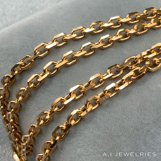 18金 アズキ チェーン ネックレス 0.93φ 55cm / K18 Azuki chain