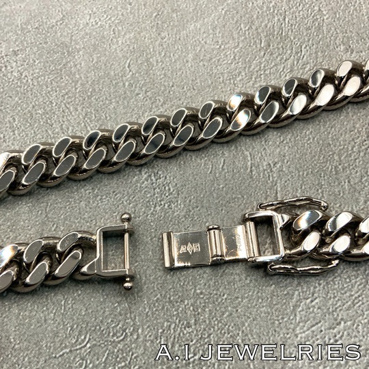 Pt850 喜平 2面カット シングル ブレスレット 50g 20cm / Pt850 2cut