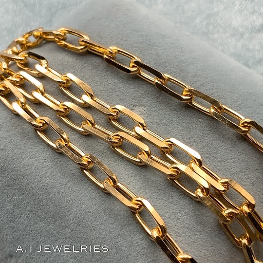 18金 粗目 アズキ ネックレス 1.20φ 40cm / K18 Arame azuki necklace