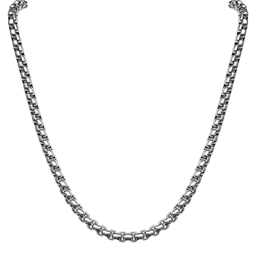 Silver Box Chain | 4mm Width | Free Delivery | Alfred & Co. London