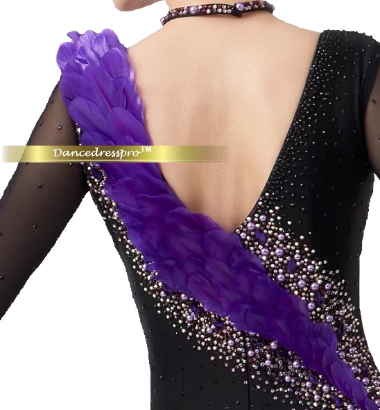 社交ダンス モダンドレス #03257 紫×ブラック
