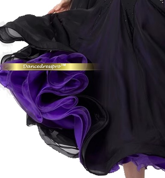 社交ダンス モダンドレス #03257 紫×ブラック