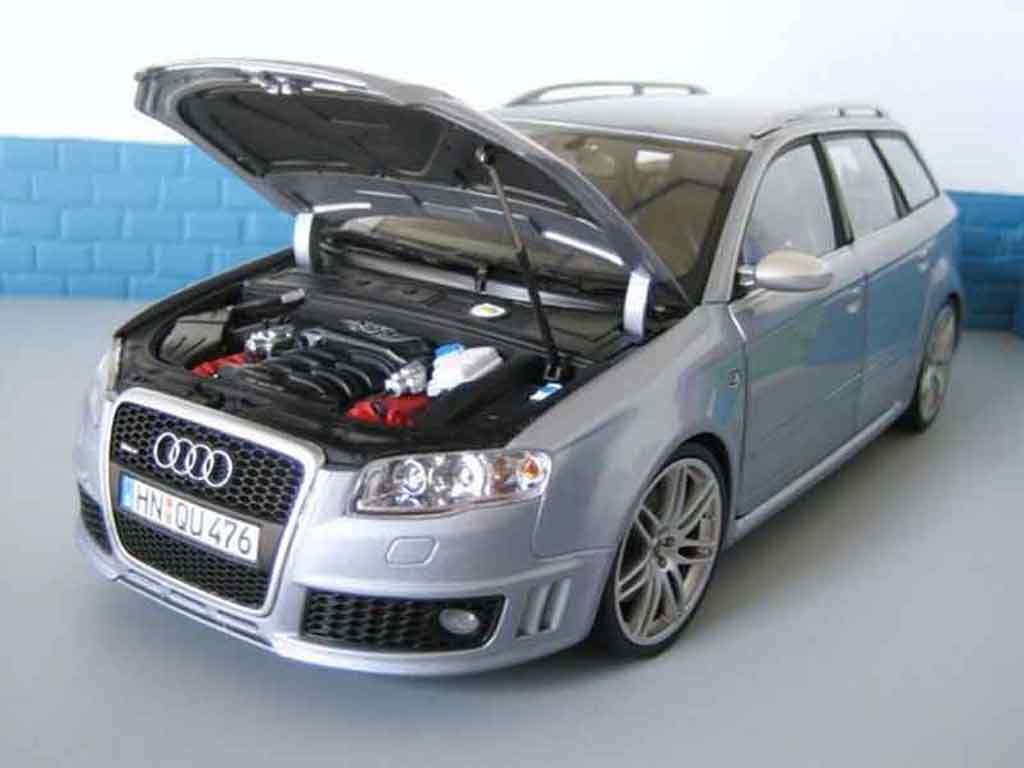 Diecast model cars Audi RS4 1/18 Minichamps avant grey - Alldiecast.us