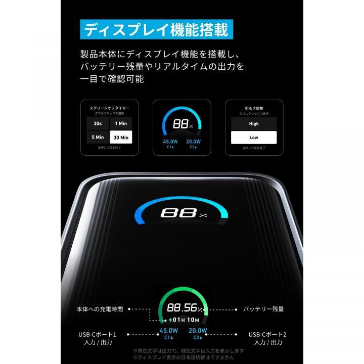 Anker Prime Power Bank モバイルバッテリー (9600mAh, 65W, Fusion