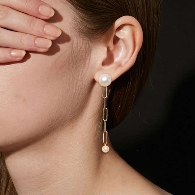 lotus] petal diamonds pierced earring｜ARTIDA OUD（アルティーダ