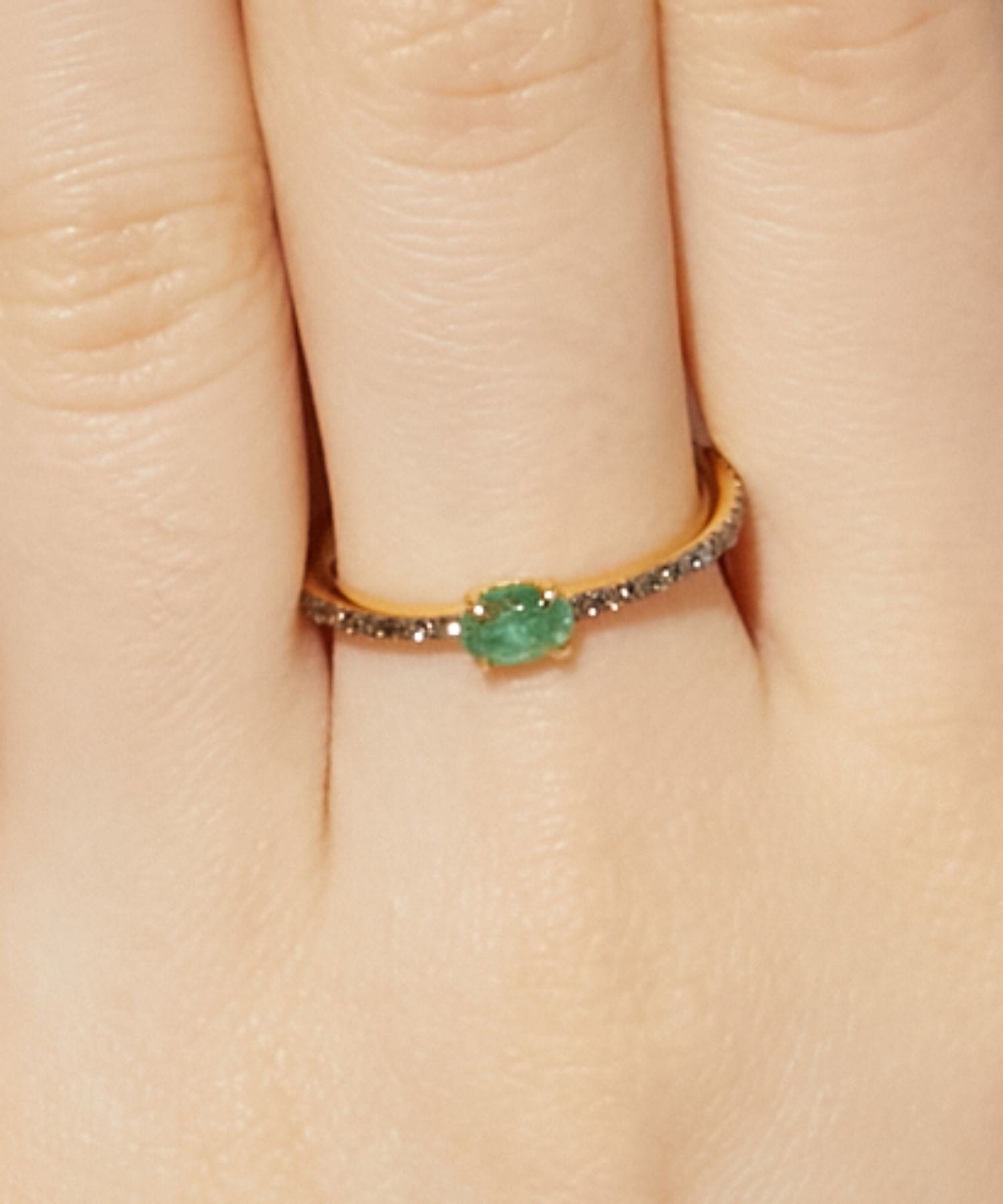 elafonisi] extra small emerald pave diamonds eternity ring｜ARTIDA