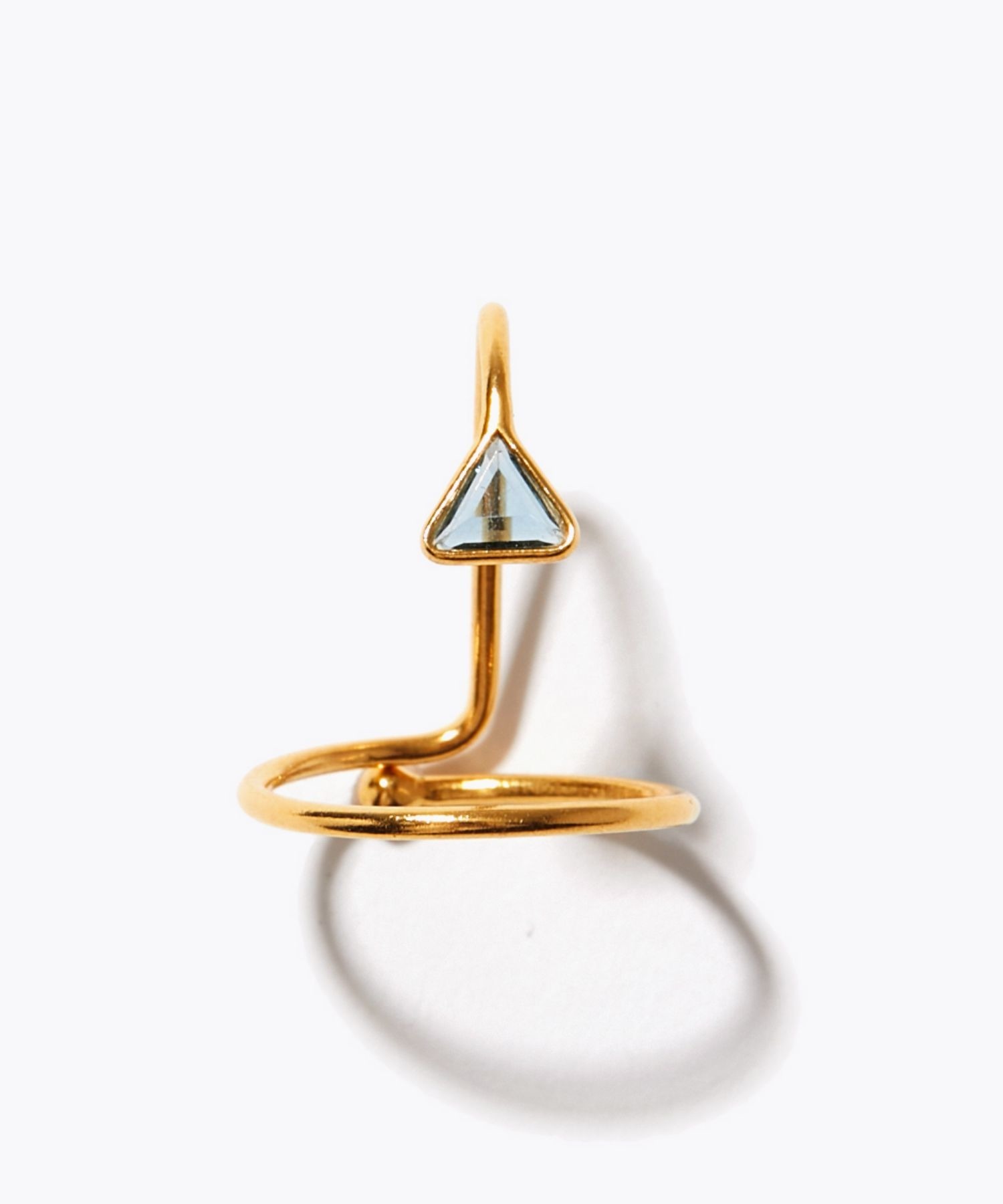 eden] london blue topaz triangle nail ring｜ARTIDA OUD（アル