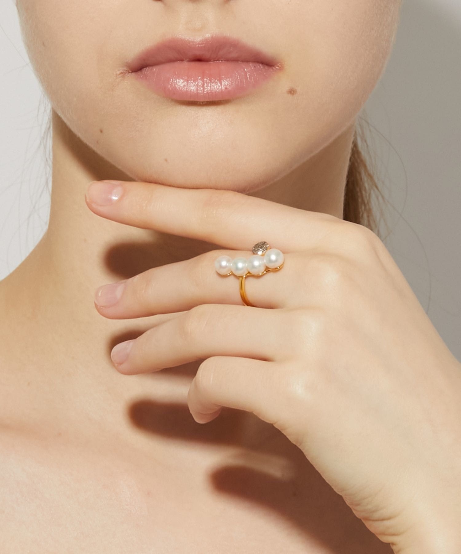 philia] akoya and selene pave diamond open ring｜ARTIDA OUD（アル