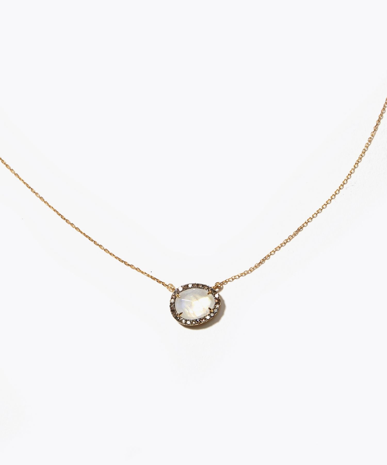 elafonisi] rainbow moon stone pave necklace｜ARTIDA OUD（アル