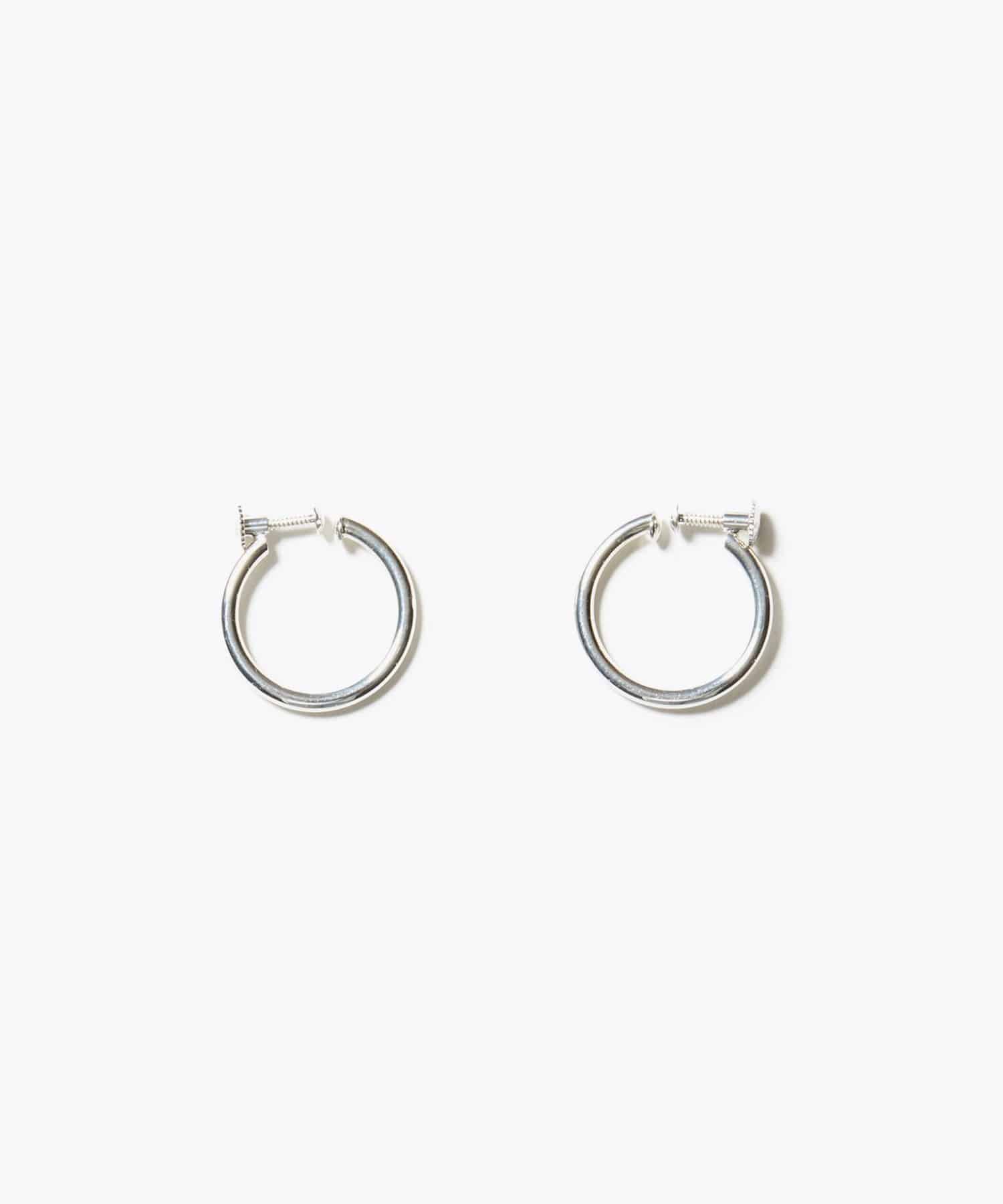 bone] organic thin small silver hoop ear clip｜ARTIDA OUD（アル