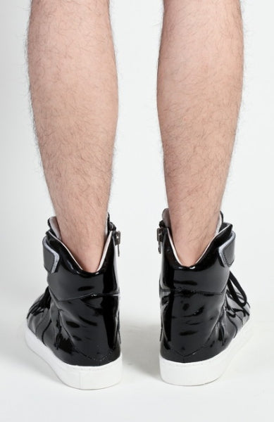 KAZUYUKI KUMAGAI KA41-017 エナメル ハイカットスニーカー 「Area」