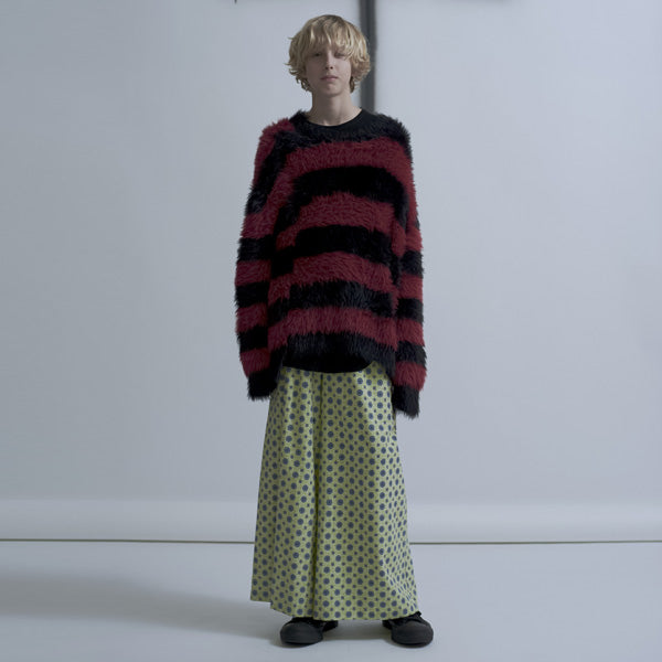 LAD MUSICIAN SHAGGY BORDER KNIT PULLOVER 2217-021 「Area」