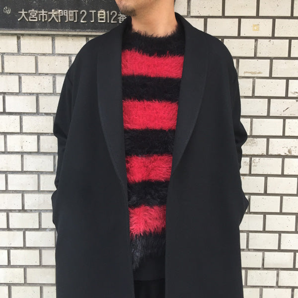 LAD MUSICIAN SHAGGY BORDER KNIT PULLOVER 2217-021 「Area」