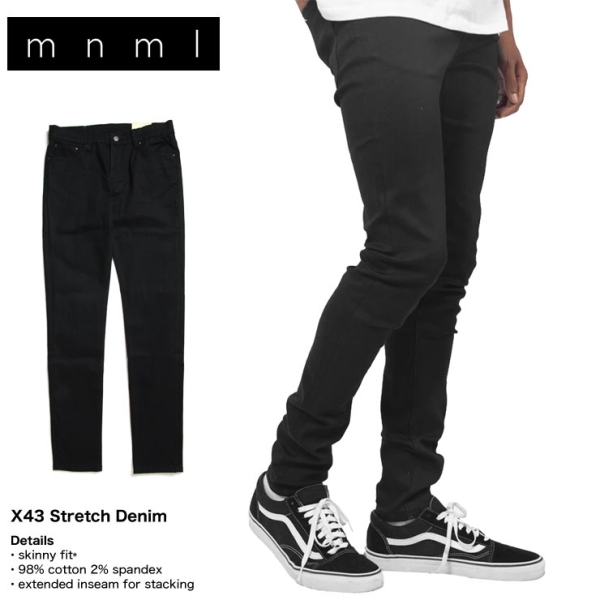 X43 STRETCH DENIM デニム スキニーパンツ|mnml|ストリート
