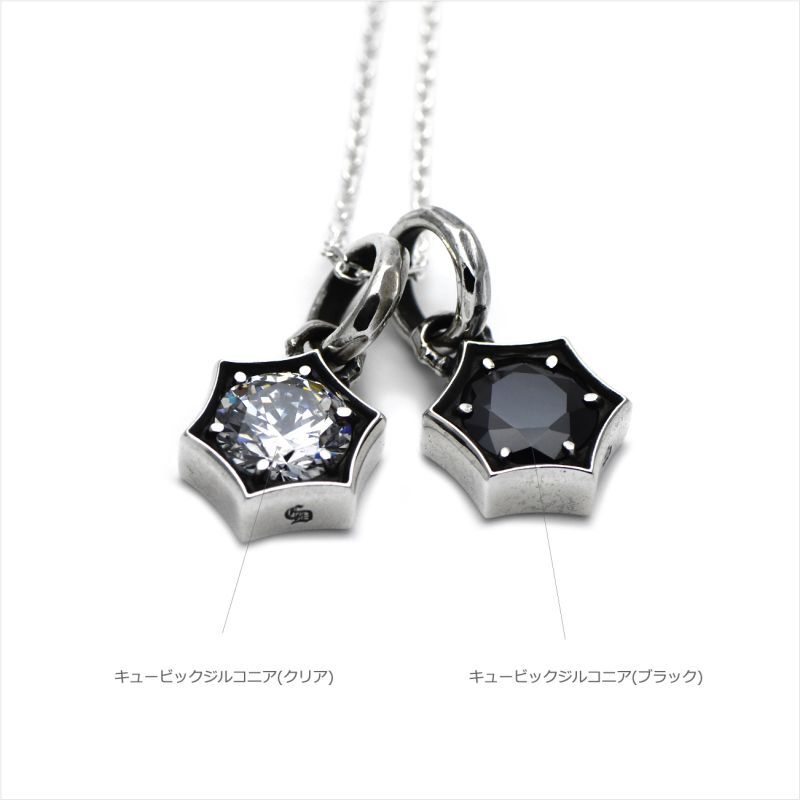 大粒 ジルコニア シルバー925 ペンダント ネックレス【cooldust