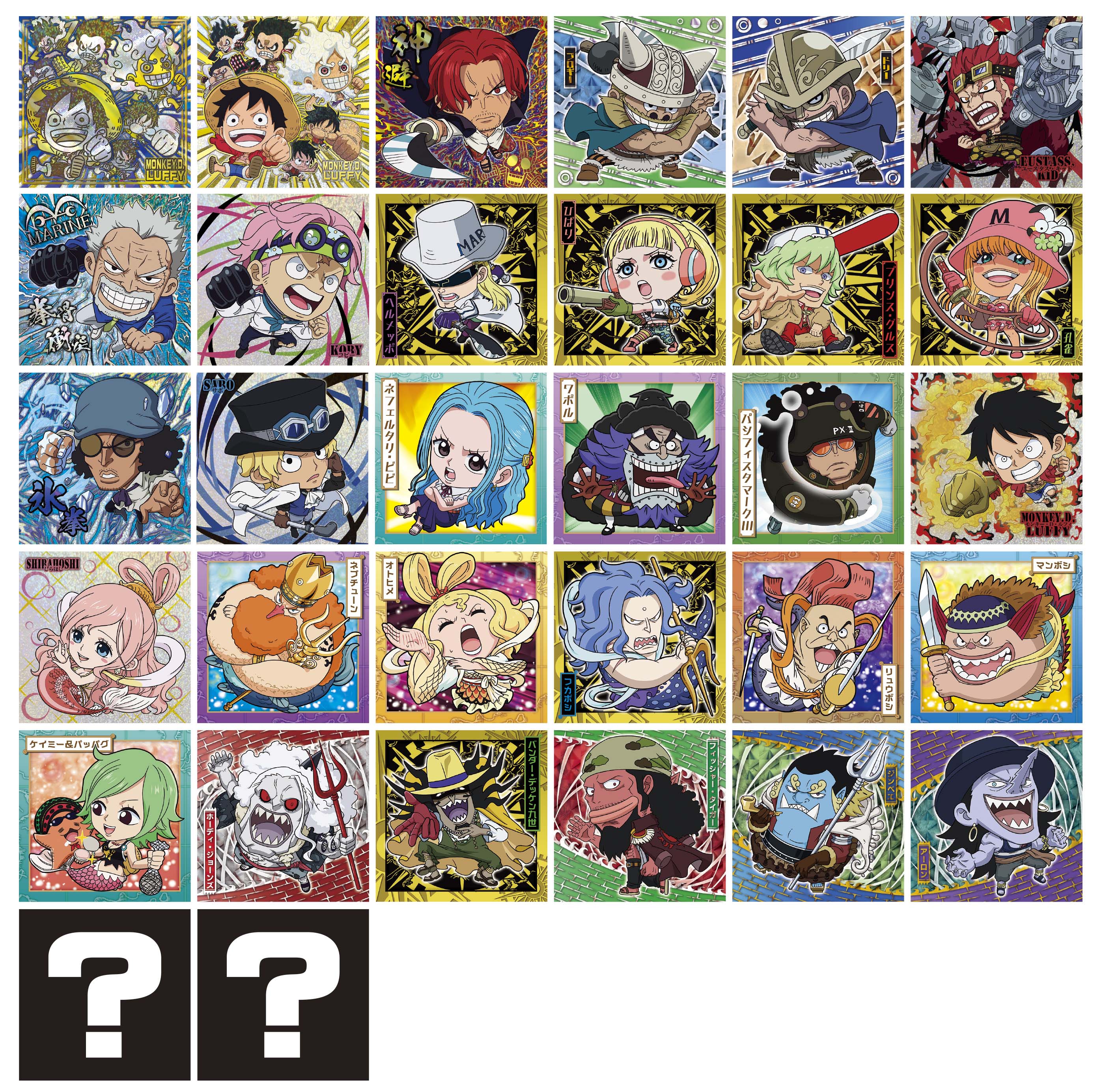 ワンピースの2頭身デフォルメシール付ウエハース 第10弾が発売