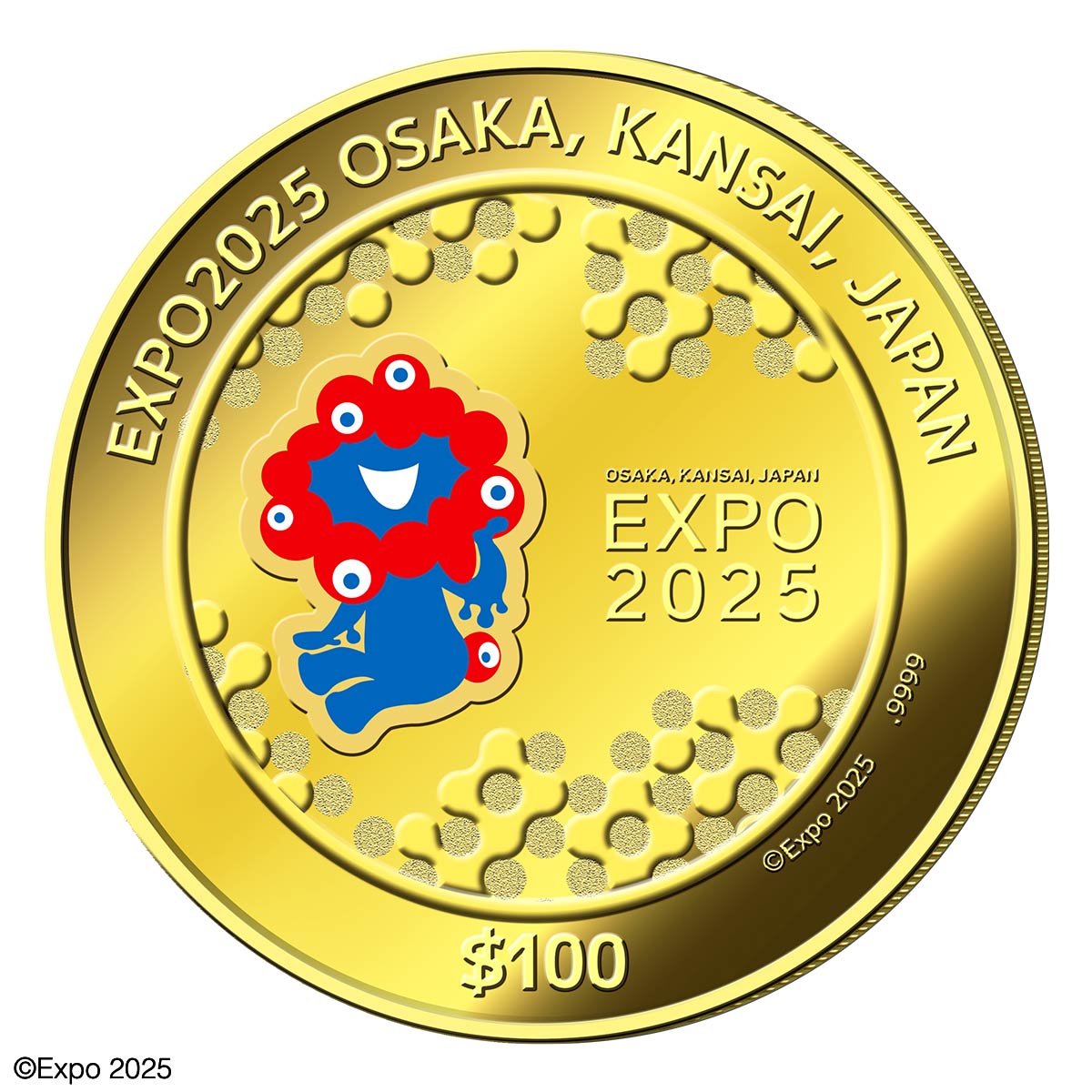 ミャクミャク 純金製カラー金貨、新発売！EXPO2025 大阪・関西万博を