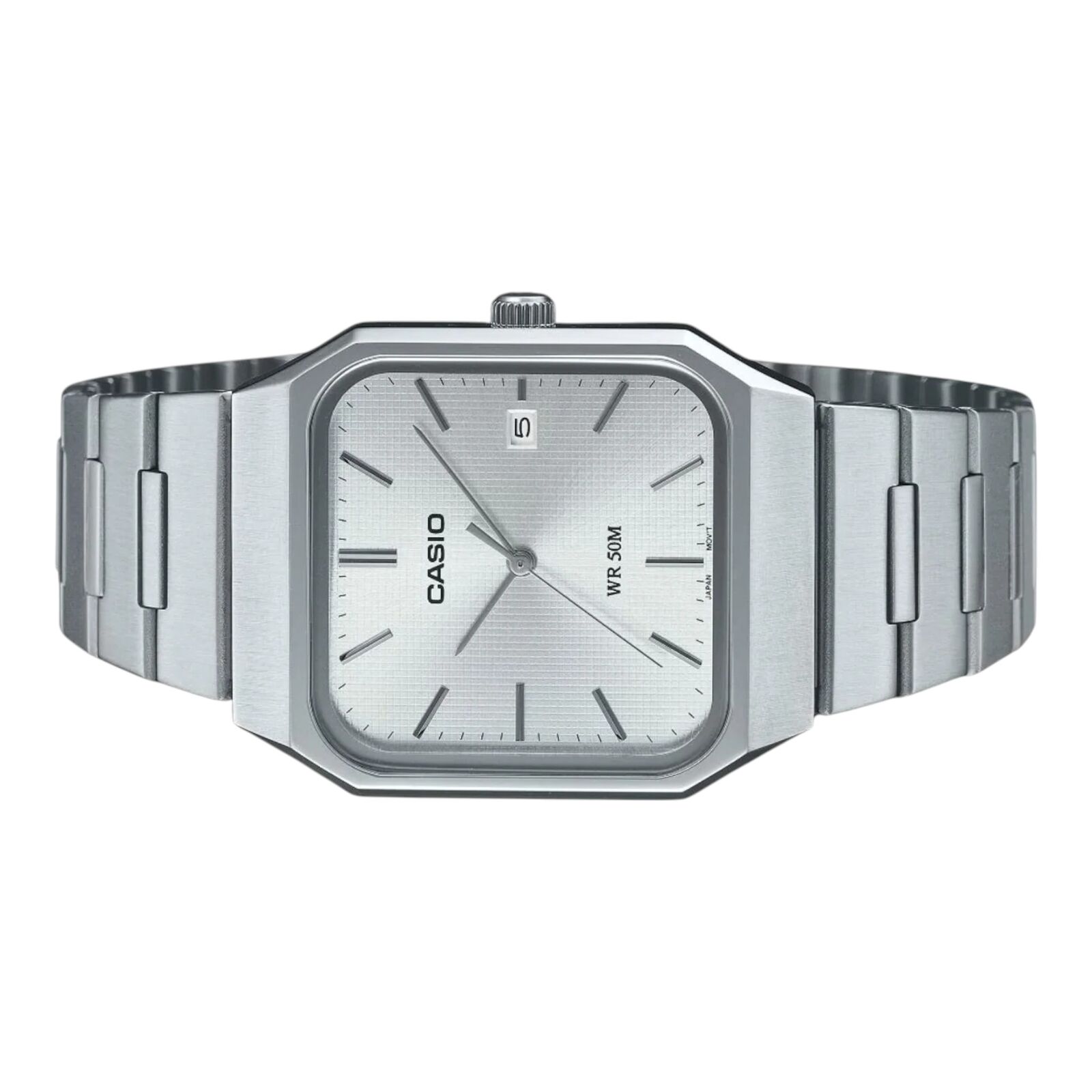 Casio MTP-B185D-7AV Mens Analog Quartz Watch Silver Dial Steel