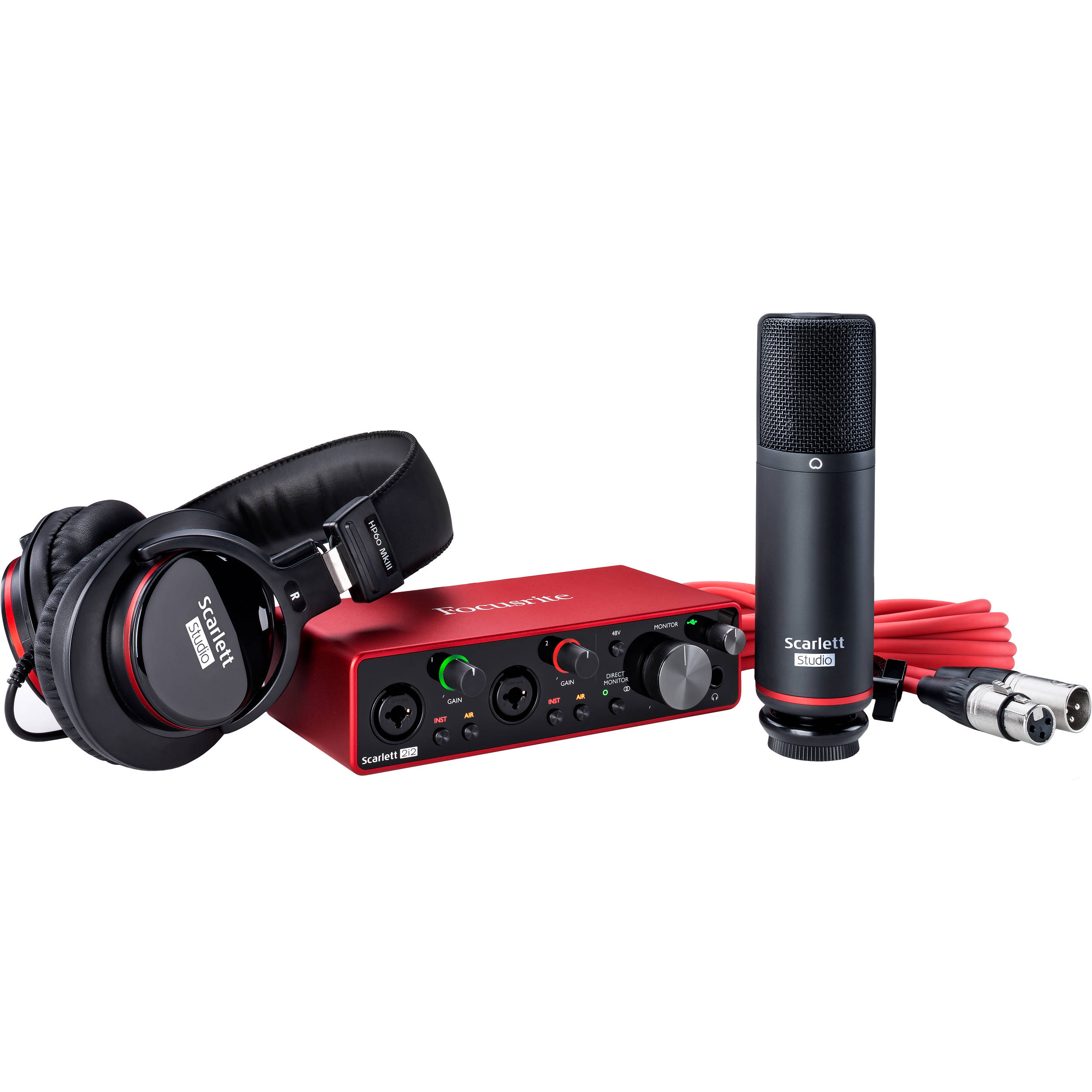 Focusrite Scarlett 2i2 Studio (3rd Gen) | Recording Package