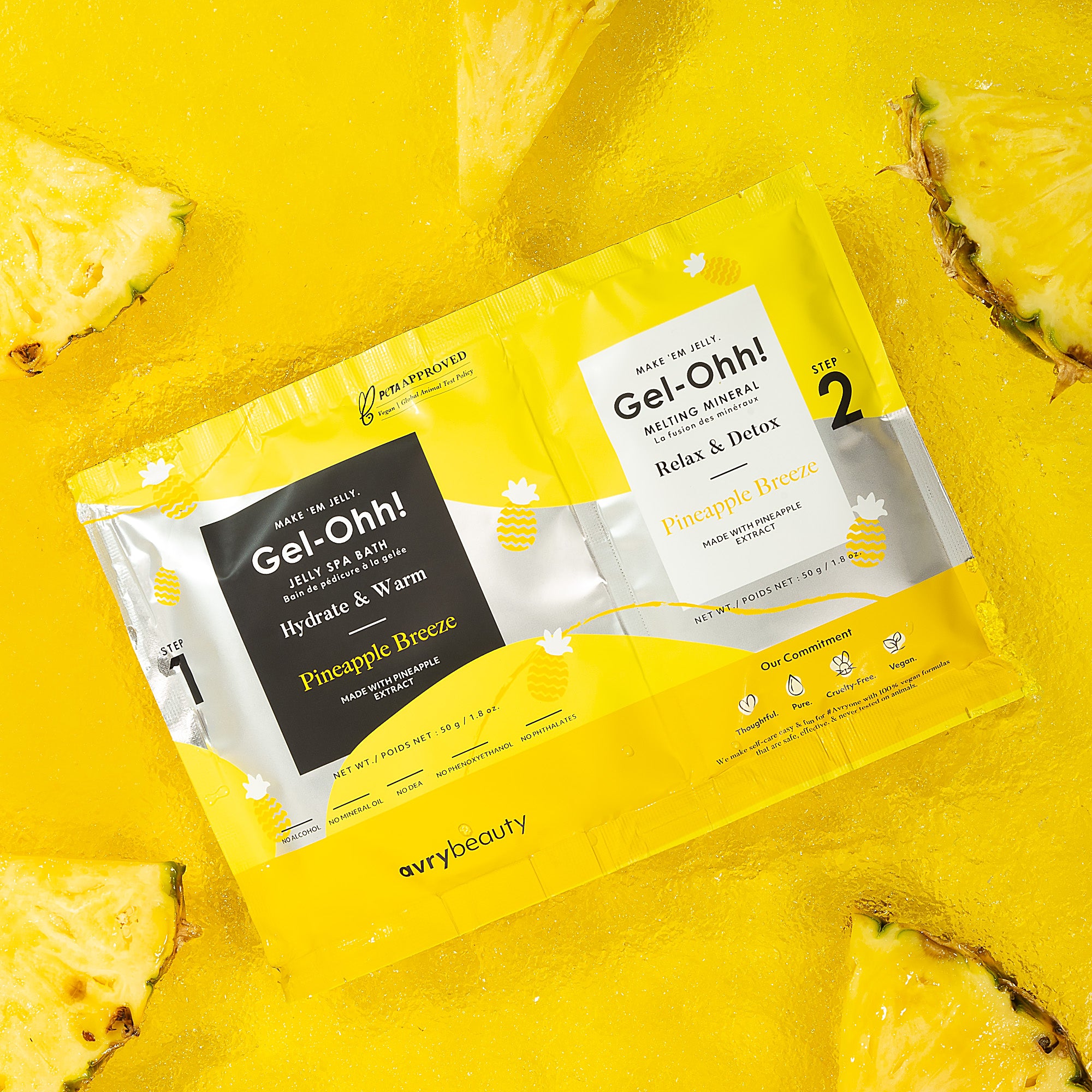 Pineapple Breeze Gel-Ohh Jelly Spa Pedicure Kit | AvryBeauty