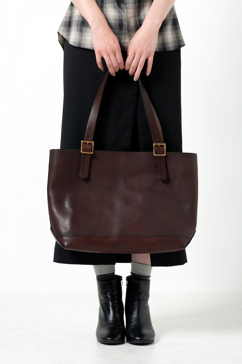 vasco - 【ラスト1点 / 25SS】LEATHER TRAVEL TOTE BAG - MEDIUM
