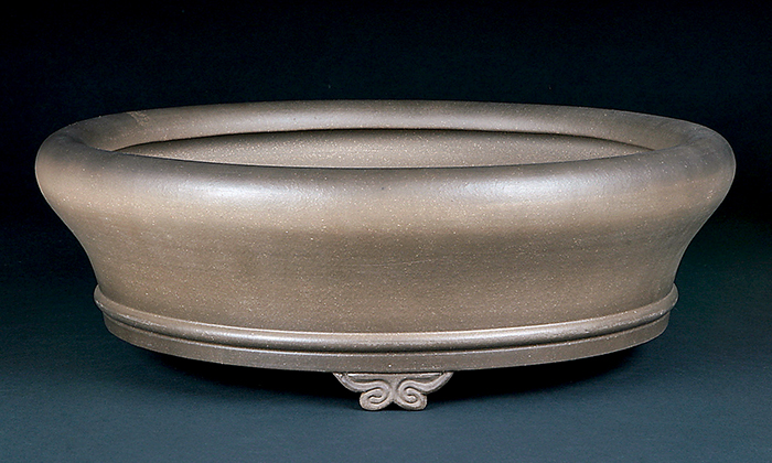 烏泥雲足丸鉢「張氏製陶」二級品特価 | 盆栽、盆栽書籍、盆栽鉢の通販