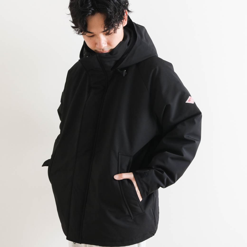 フード付きブラックダウンジャケット M - スノーボード 2026