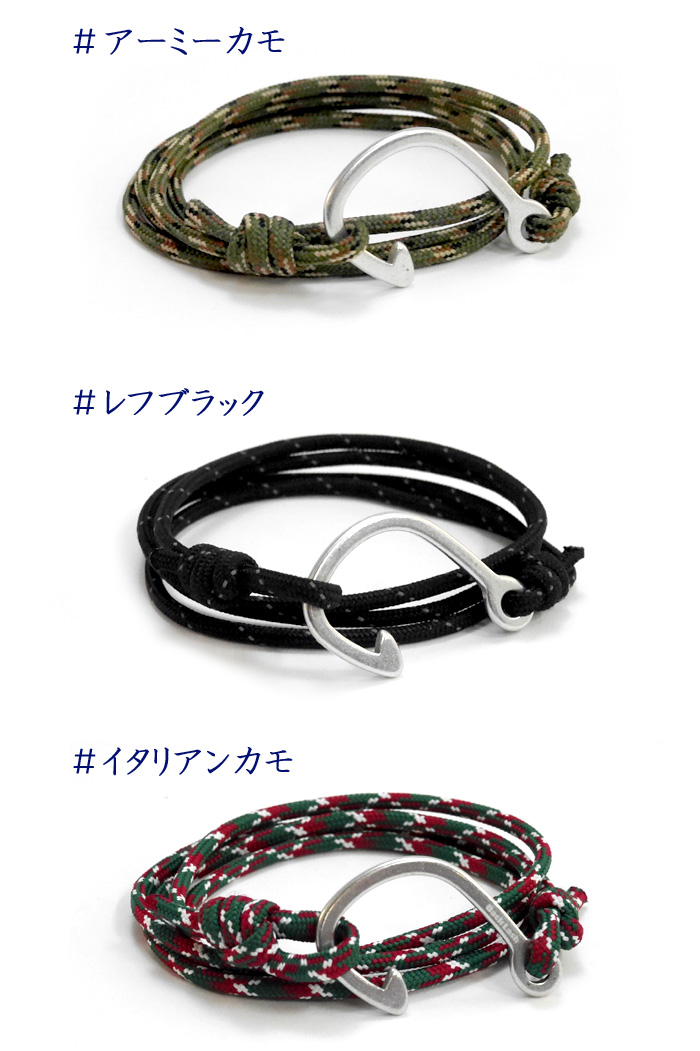 ワンバイトワンフィッシュ フック型コードブレスレット [バック