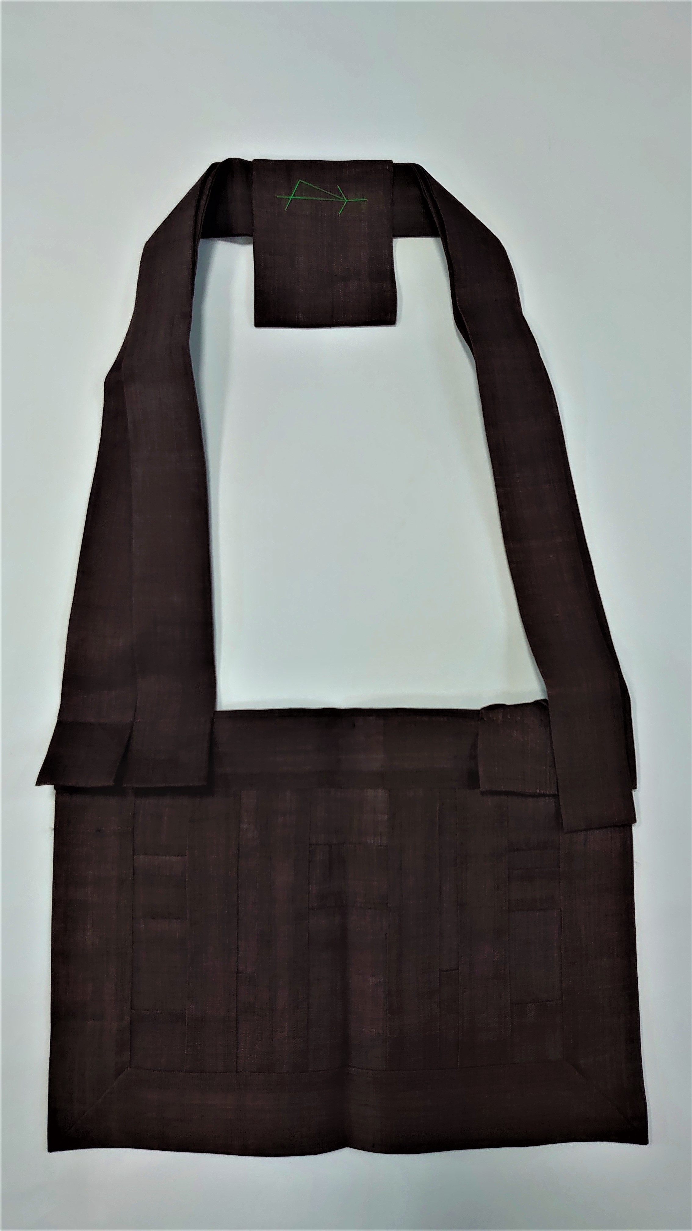 tucci】正絹 臨済宗 1尺絡子（苔色・チャコールグレー） tucci】正絹