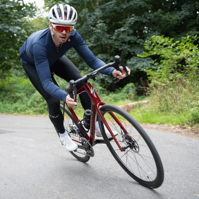 Specialized Aethos Comp 105 Di2 Road Bike 2024 in Red Ghost over