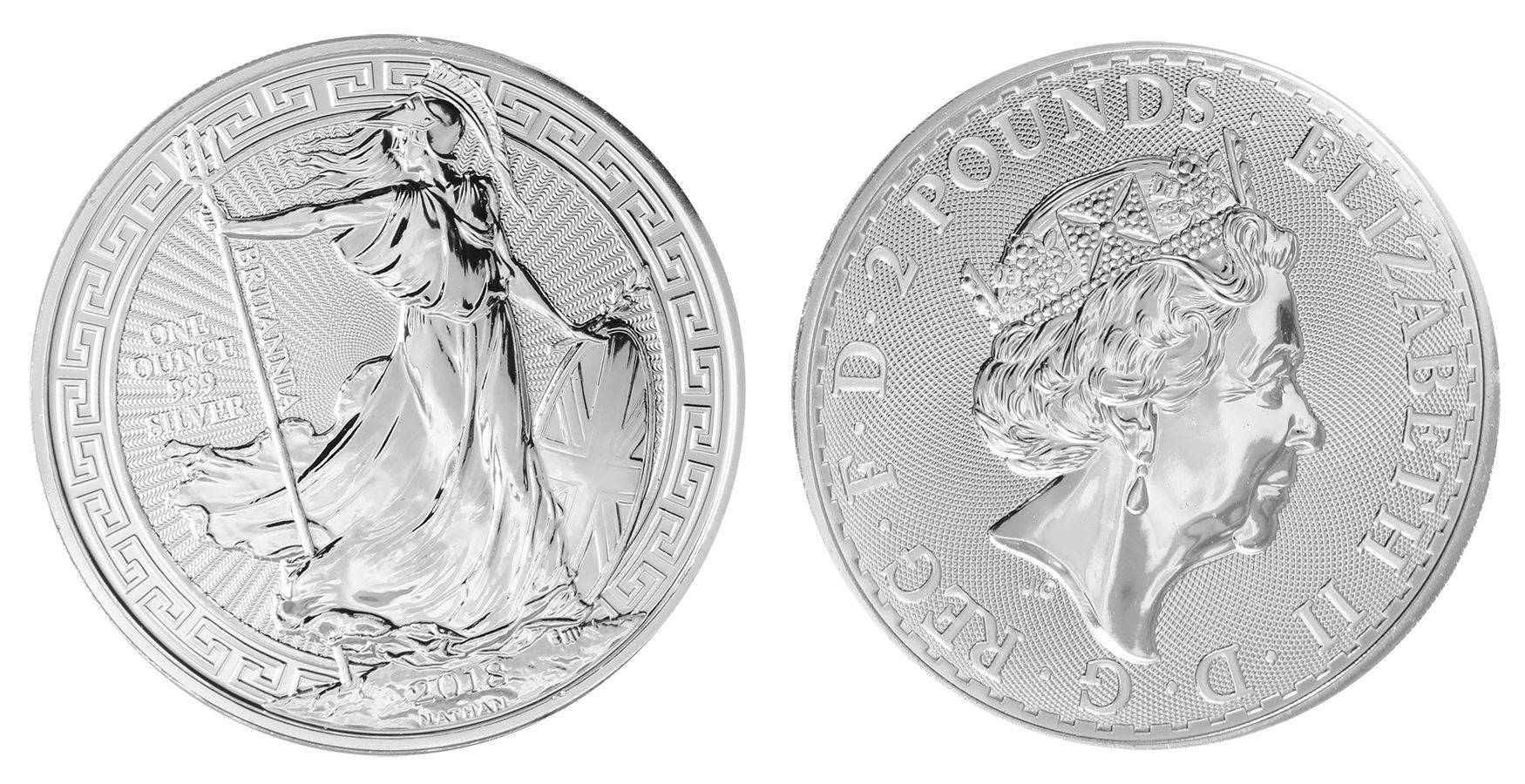 1 oz Silver Coin Britannia Oriental Border, 2018 BU