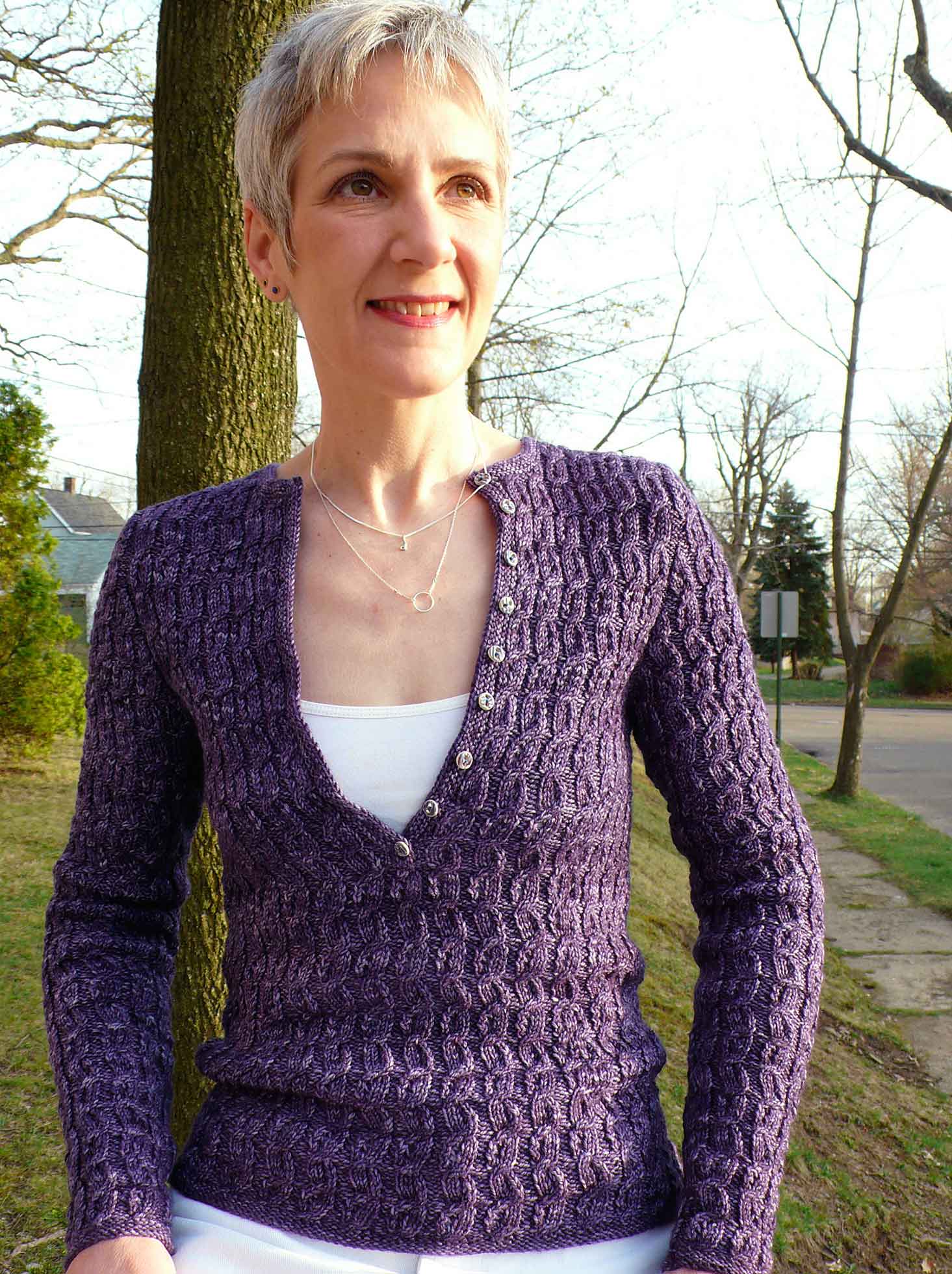 Henley with a Twist knitting pattern