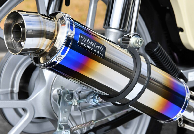 スーパーカブ110 JA59 メガホンマフラー JA10流用 美品 送料込 ☆新品☆スーパーカブ 110(JA10)FI クロスカブ(JA10) メガホンマフラー