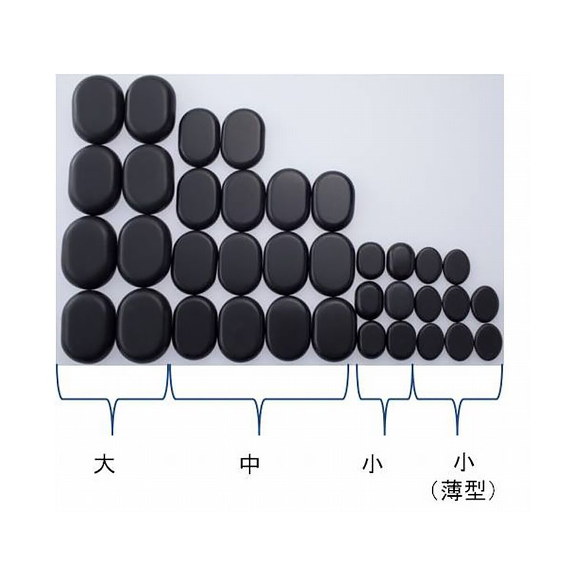ホットストーン 玄武岩ホットストーンセット（36個入）の卸・通販
