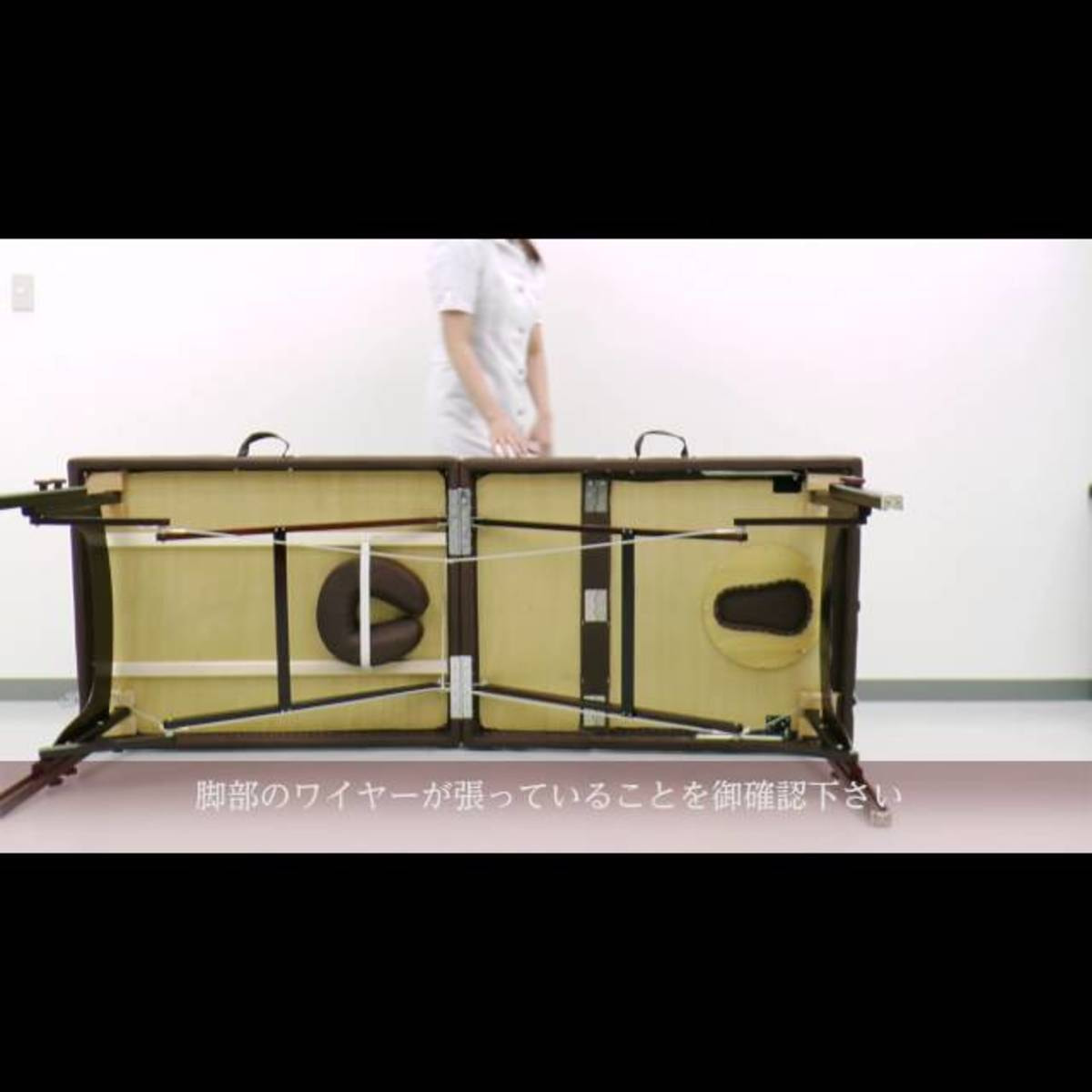 高級低反発ワイド木製折りたたみベッド006SWDX（ダークブラウン）の卸